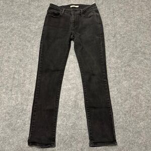 Levi's Mid Rise Skinny Jeans Womens 8 Black Denim Stretch Casual Classic Pants